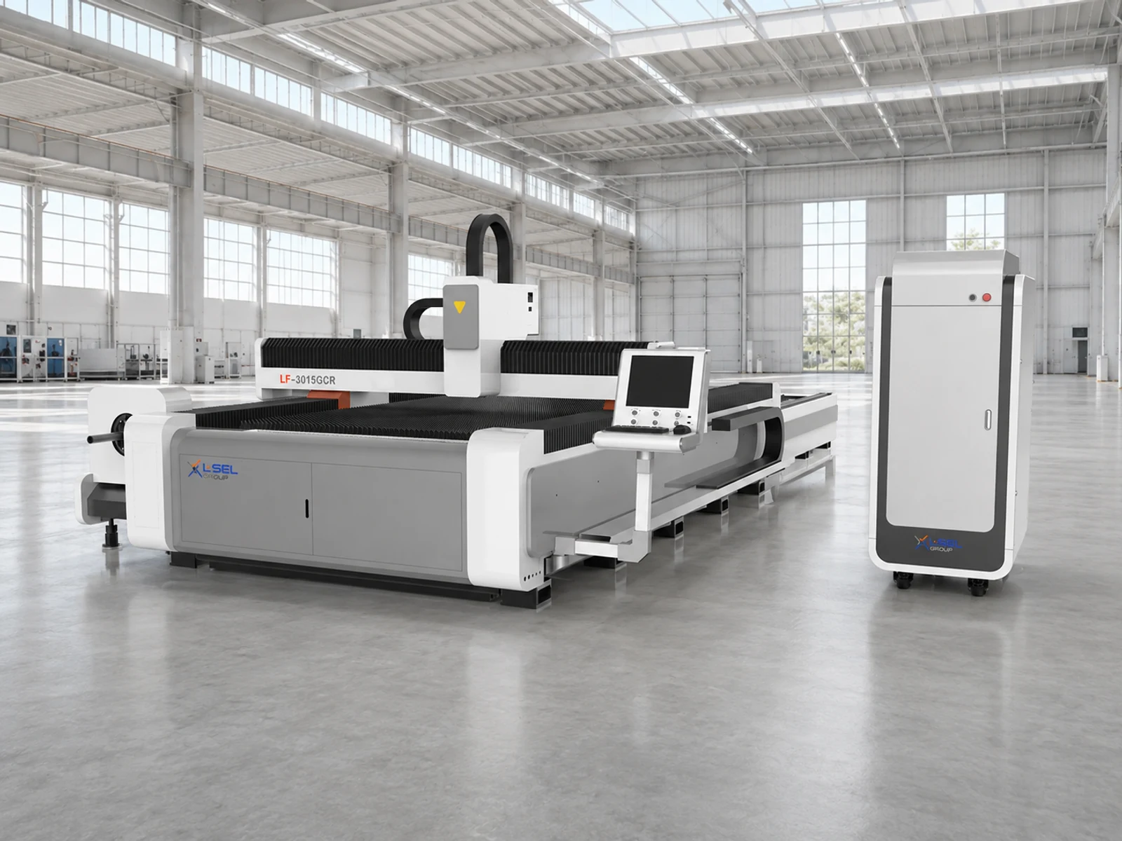 Exchange-table sheet and tube laser LF3015GCR. The image is for reference. Actual appearance and configuration may vary.