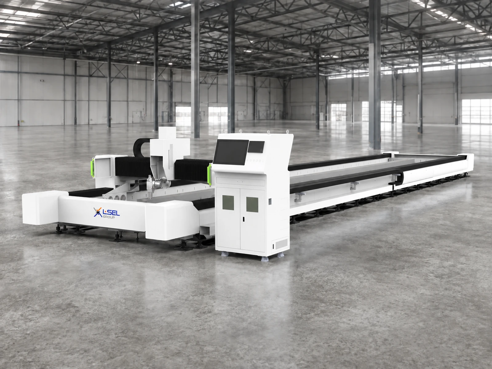 MK-HX five-axis laser for steel profiles. The image is for reference. Actual appearance and configuration may vary.