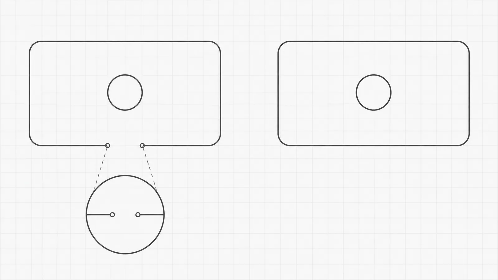 Illustration of disconnected line endpoints and a closed DXF outline